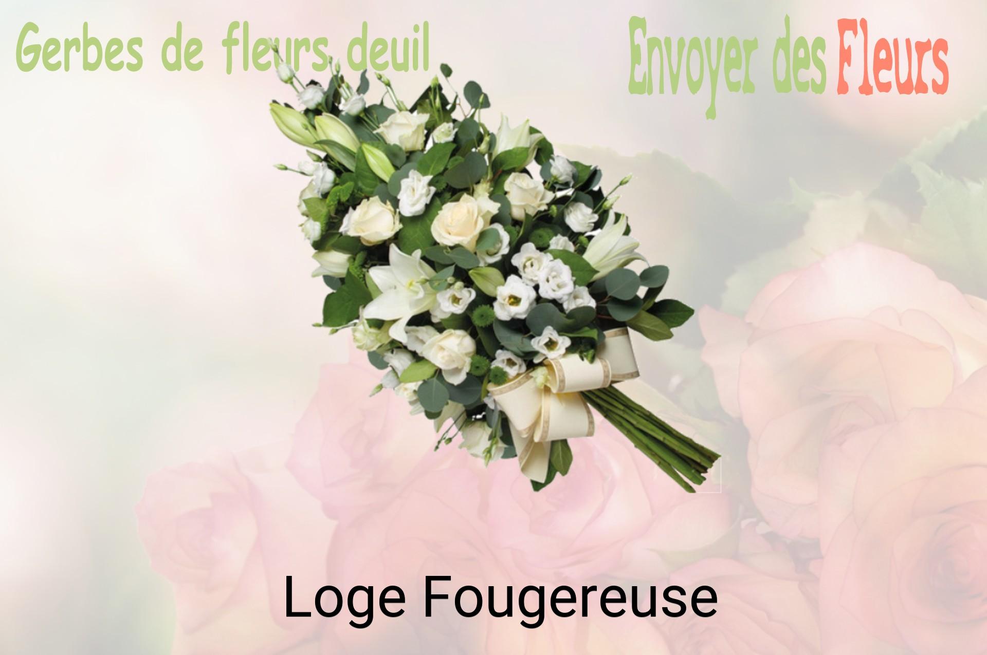 Gerbe de fleurs de deuil livrée à Loge-Fougereuse